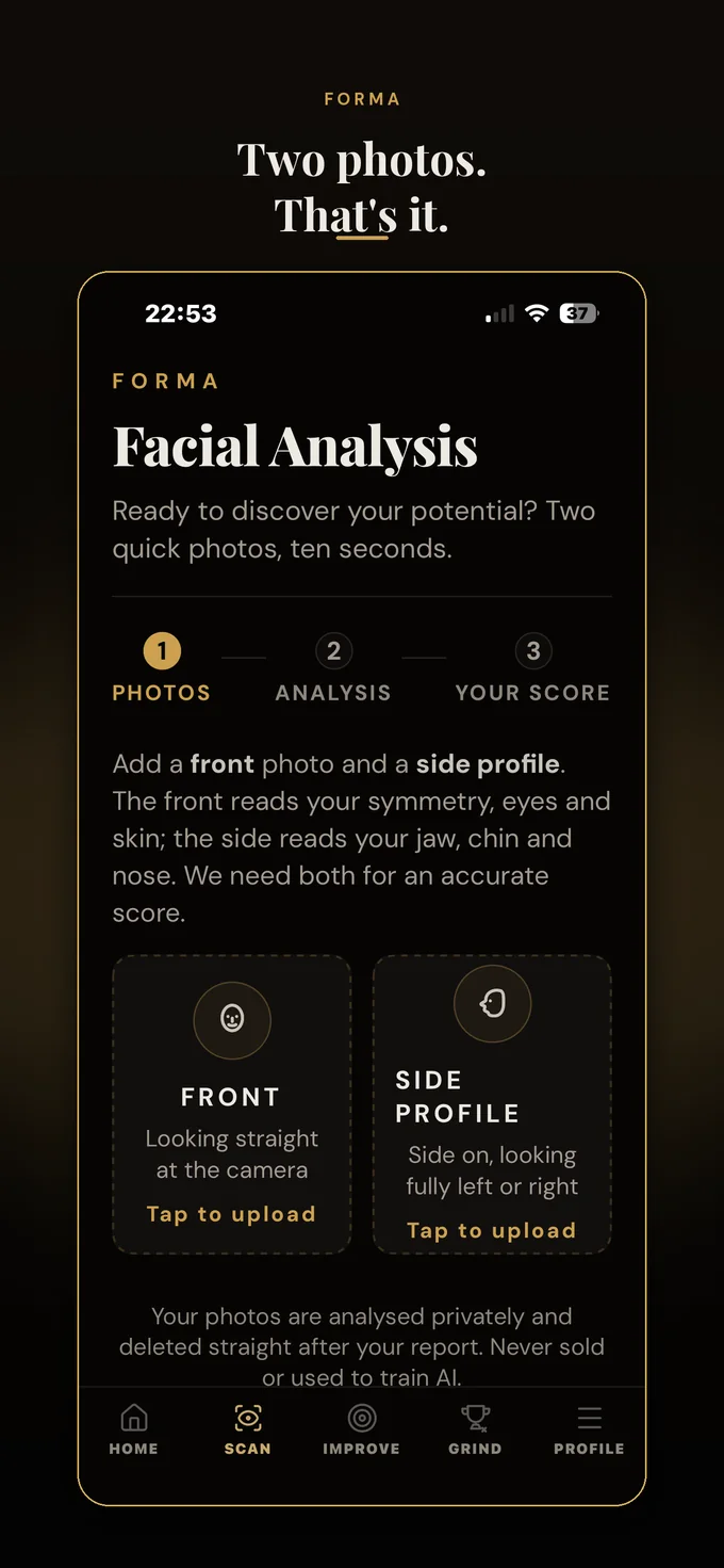 Forma scan screen